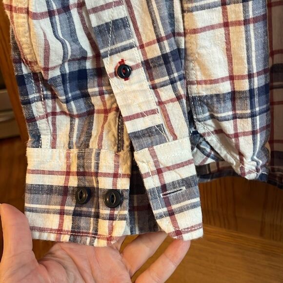 FAT FACE Long Sleeve Button Down Plaid Shirt - Picture 9 of 13